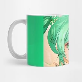 Green Hair Anime Girl Mug